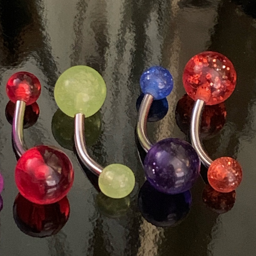 8pk Assorted Belly Rings - Picture 2 of 3